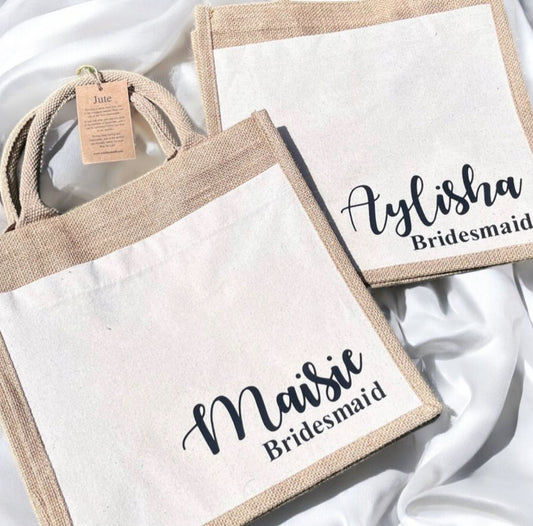 Jute bags~ bridesmaids bags