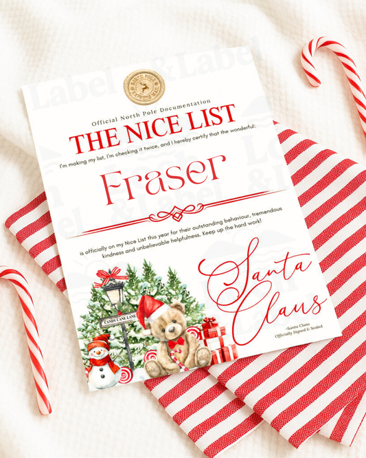 Nice list certificate ~ candy lane image 0